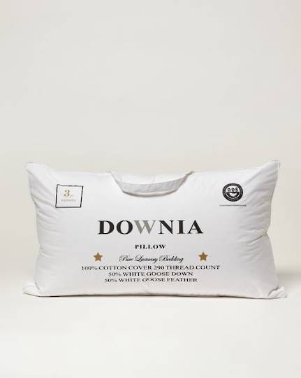 Downia - Goose Down Pillow - 50 percent Goose Down 50 percent Goose Feather
